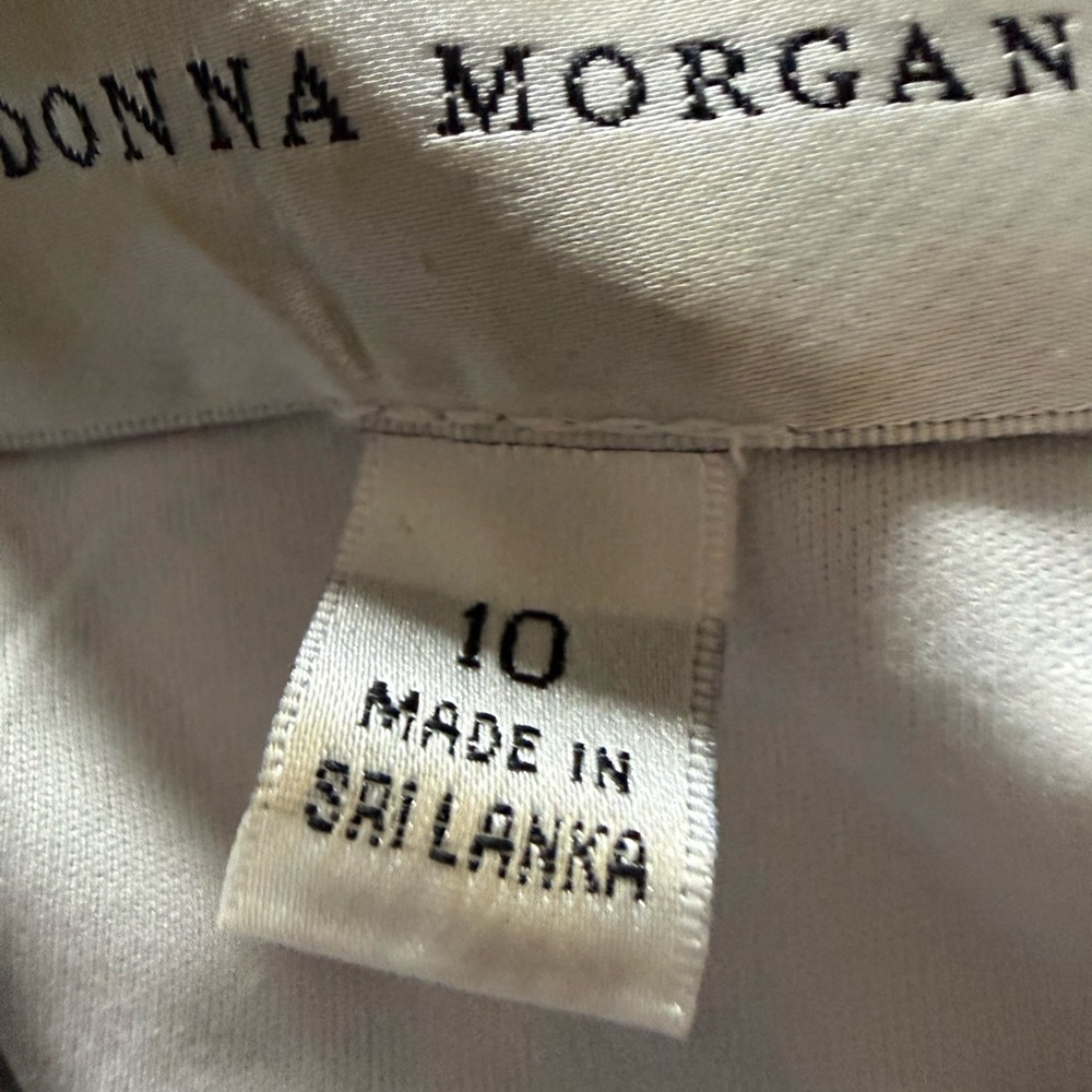 Donna Morgan Geometric Patterned Layered Blue and… - image 6